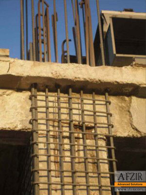 Increasing the bearing capacity of concrete columns in reinforced concrete buildings 600x800-300x400