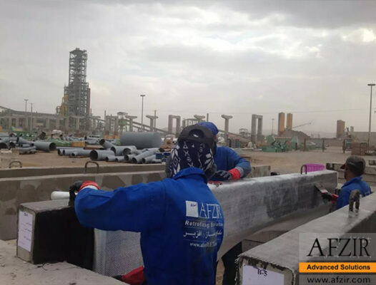 Reinforcing concrete beams for cooling towers with FRP fiber reinforcement 1067x800