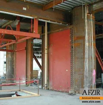 Strengthening-concrete-structure-with-steel-shear-wall