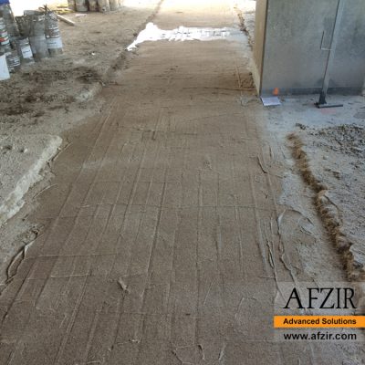 floor reinforcement using carbon rod- Afzir Retrofitting Co.