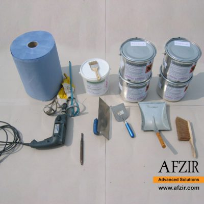 repair procedure with epoxy mortar 1- Afzir Retrofitting Co.